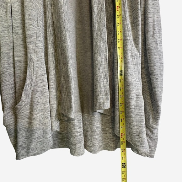 Athleta Long Sleeve Open Cardigan Marled Gray - Picture 10 of 13